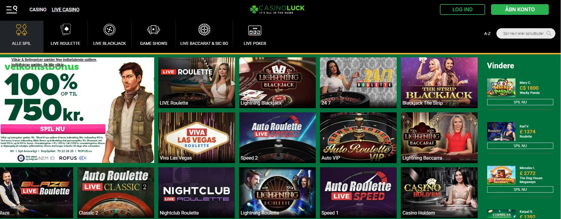 live casino casinoluck 